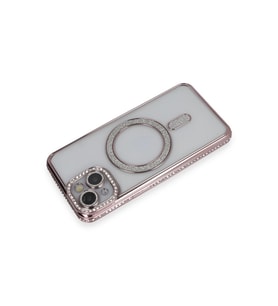 ERTAN iPhone 13 Kılıf Joke Simli Magneticsafe Kılıf - Pembe