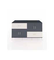 Kronos Konsol 3 Raflı 2 Çekmeceli 4 Kapaklı 176x59x99 Antrasit-Antrasit/Aytaşı