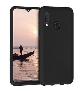 Samsung Galaxy A30 İnce Mat Silikon Kılıf Siyah