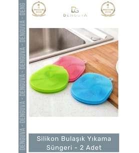 #BulaşıkSüngeri Hijyenik Dayanıklı Esnek Mutfak Temizleme Pratik Silikon Bulaşık Yıkama Süngeri - 2