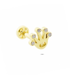 Glorria Altın Taç Tragus Piercing
