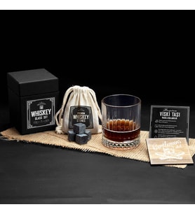 Erkek Arkadaşa Hediye Viski Taşlı Black Exclusive Viski Seti