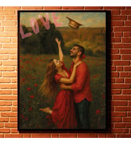Kişiye Özel Sevgiliye Fotoğraf Tablo / Sevgililer Günü / 14 şubat / Kişiye özel hediye / Sevgiliye Hediye / tablo / çerçeveli poster (Beyaz)