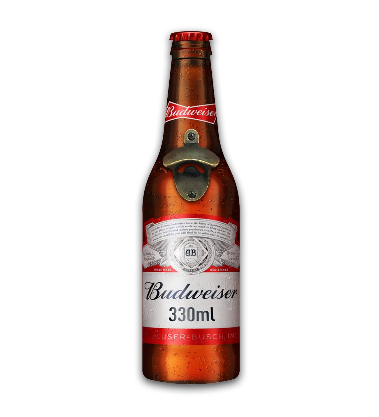 Duvar Tipi Şişe Açacağı Ahşap Bira Açacağı Budweiser Şişe Modeli
