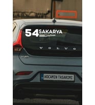 54 Sakarya Serdivan Plaka Kodlu Beyaz Araç Sticker Serdivan İlçe Yazılı Sakarya Özel Tasarım 40x8 cm Şehir ve İlçe Temalı Kaliteli Sticker
