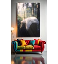 KANATLI KEDİ V1 Ev Duvar Salon Güzellik Salonu Ofis Dükkan Dekarasyon Kanvas Tablo (Çok Renkli)