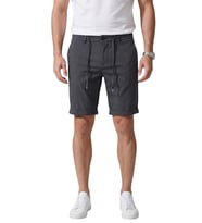 DeepSea Lacivert Slim Fit Likralı Çizgi Dokulu Beli Lastikli İpli Erkek Şort Kapri 2601743