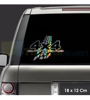 Toyota Ford Jeep Mitsubishi Off Road 4x4 Lastik İzi Hologram Oto Sticker Araba Yapıştırma 18 X 12 Cm
