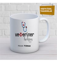 Kişiye Özel İsim Yazılabilir Veteriner Hekim Kupa Bardak
