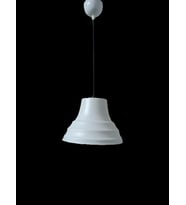 Rys Retro Metal Dekoratif Sarkıt Avize Beyaz İçi Beyaz Kafe Mutfak Aydınlatma Çap:27 cm (Burnt Olive)