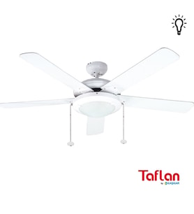 Kaşkar-Taflan D52018-Beyaz Lambalı Tavan Vantilatörü