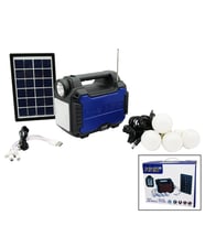 3IN1 - SOLAR 2İN1 SABİT EL FENERİ - RADYO - MP3 BLUETOOTH - USB/ TF PORT - 4 PARÇA AMPUL KABLOLU - POWERBANK (5343)