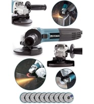 Steiner Alman 2400 Watt Profesyonel Avuç İçi Spiral Taşlama Makinesi 125 Mm + 10 Disk (Standart)