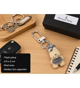 Milo Peluş Köpek Charm Anahtarlık – Sevimli Mini Peluş Anahtar Aksesuarı Hediye