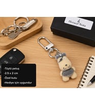 Milo Peluş Köpek Charm Anahtarlık – Sevimli Mini Peluş Anahtar Aksesuarı Hediye