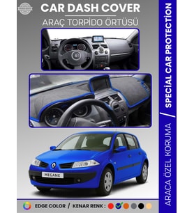 RENAULT MEGANE 2 NAVİGASYONLU BÜYÜK EKRAN (2003-2009) Torpido Örtüsü Ön Göğüs Halı Torpido Koruma