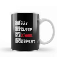 Eat Sleep Anime Repeat 02 Kupa Bardak Porselen