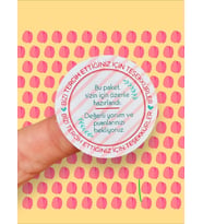Bizi Tercih Ettiğiniz İçin Teşekkürler Sticker Etiket 4 cm 35 Adet -T929 (Renksiz)