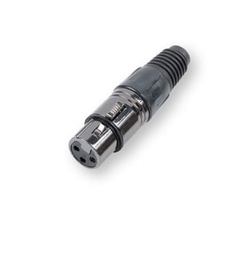Sline Audio XLR Dişi Mikrofon Jack 3Pin (Siyah)