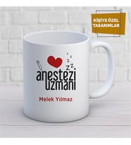 Kişiye Özel İsim Yazılabilir Anestezi Uzmanı Kupa Bardak
