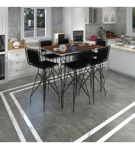 Knsz masa sandalye takımı hem105zengin cvzsyh 130*070 6 sandalye syhsyh sırt minderli