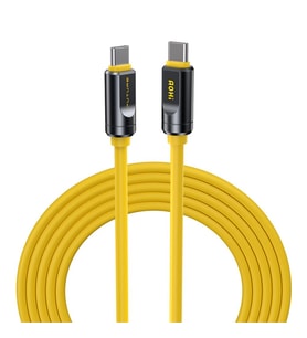 Aohi The Future Adonis Type-C to Type-C 1m PD 3.1 120Gbps 240W 8K Süper Hızlı Şarj/Data Kablosu, Sarı