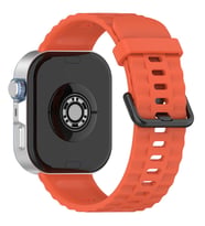 Huawei Watch Fit 4/Fit 4 Pro/Fit 3 Kordon Silikon Dalga Desen Şerit Band 23 (Fit (Turuncu)