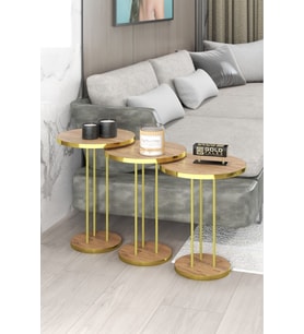 Zigon Sehpa Terra Gold Ceviz