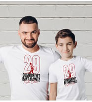 BK Gift 29 Ekim Tasarımlı 2’li Baba-Oğul Beyaz Tişört-6, 29 Ekim Hediyesi, Trend Tişört, 100.Yıl Hediyesi