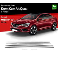 Renault Megane Uyumlu 4 Sedan Krom Cam Çıtası 6 Parça. 2016 Üzeri