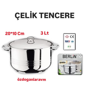 Çelik Berlin  Gastro  Tencere 20*10