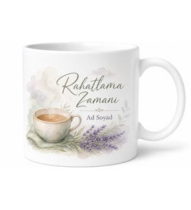 Rahatlama Zamanı Yazılı Baskılı Kupa Bardak Porselen Hediye