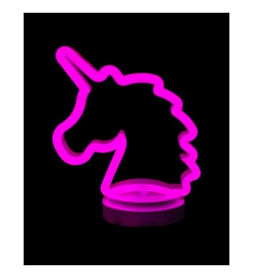 Periboia Neon Işıklı Unicorn Masa Gece Lambası (Karışık)