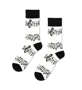 Müzik Notalar Desenli Renkli Çorap