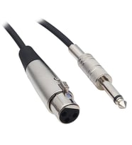 Powermaster Xlr Mikrofon Kablosu 5 Metre Tak Çalıştır Siyah 3 Pin Dişi 6.3 Jack Girişli