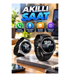 Bluetooth Bağlantılı Yeni Nesil Akıllı Saat Türkçe Dil Desteği Değiştirilebilir Kordon Telefon Görüş