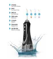 AquaDent Pro Şarjlı Ağız Duşu  4 Başlıklı Diş Arası Temizleme Cihazı