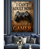 I Cant Adult Gamer Dekoratif Kanvas - Mdf Ahşap Tablo