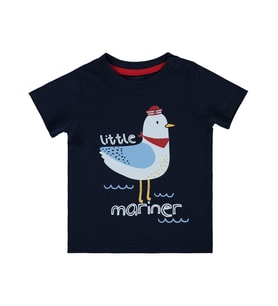 Civil Baby Little Mariner Baskılı 6-18 Ay Tişört - Lacivert