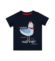 Civil Baby Little Mariner Baskılı 6-18 Ay Tişört - Lacivert