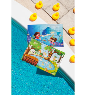 Okul Öncesi Başlangıç Yapboz Dalgıç Ve Piknik Ahşap Puzzle Set