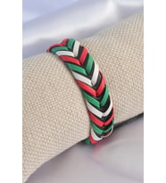 Karışık Renk İpli Deri Erkek Bileklik 5886 - SSSSSS5408-7005
