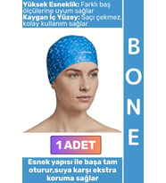 #Bone Konforlu Esnek Yumuşak Havuz Deniz Yüzme Kaygan İç Yüzey Çok Şık Kulağa Su Geçirmez Saç Bonesi