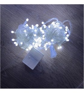 10 M 100 Led Damla Uçlu Beyaz Işık Şeffaf Kablo MZ-17-1