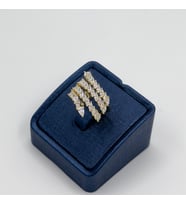 Gold Renk Özel Tasarım Gümüş Yüzük