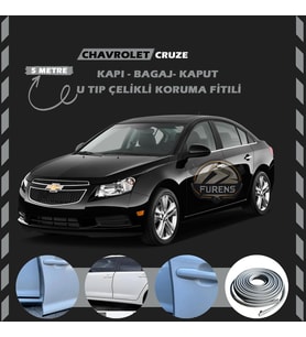 Chevrolet Oto Araç Kapı Koruma Fitili 5metre Parlak Gri Renk