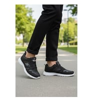 Xstep 020-Cilt Büyük Numara Siyah Erkek Spor Ayakkabı (Siyah - Beyaz)