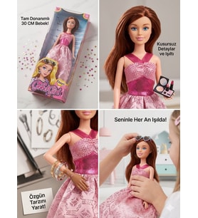 Pembe Elbiseli Model Bebek 30 Cm Model Oyuncak Bebek Model Bebek