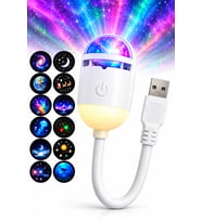 12 Lensli USB Galaksi Projeksiyon Gece Lambası Yıldızlı Gökyüzü Ortam Aydınlatması Esnek Boyunlu