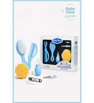 BabyTime 6 lı Bebek Bakım Seti Mavi–Burun Aspiratörü,Tarak,Fırça,Tırnak Makası ve Törpü Ak512